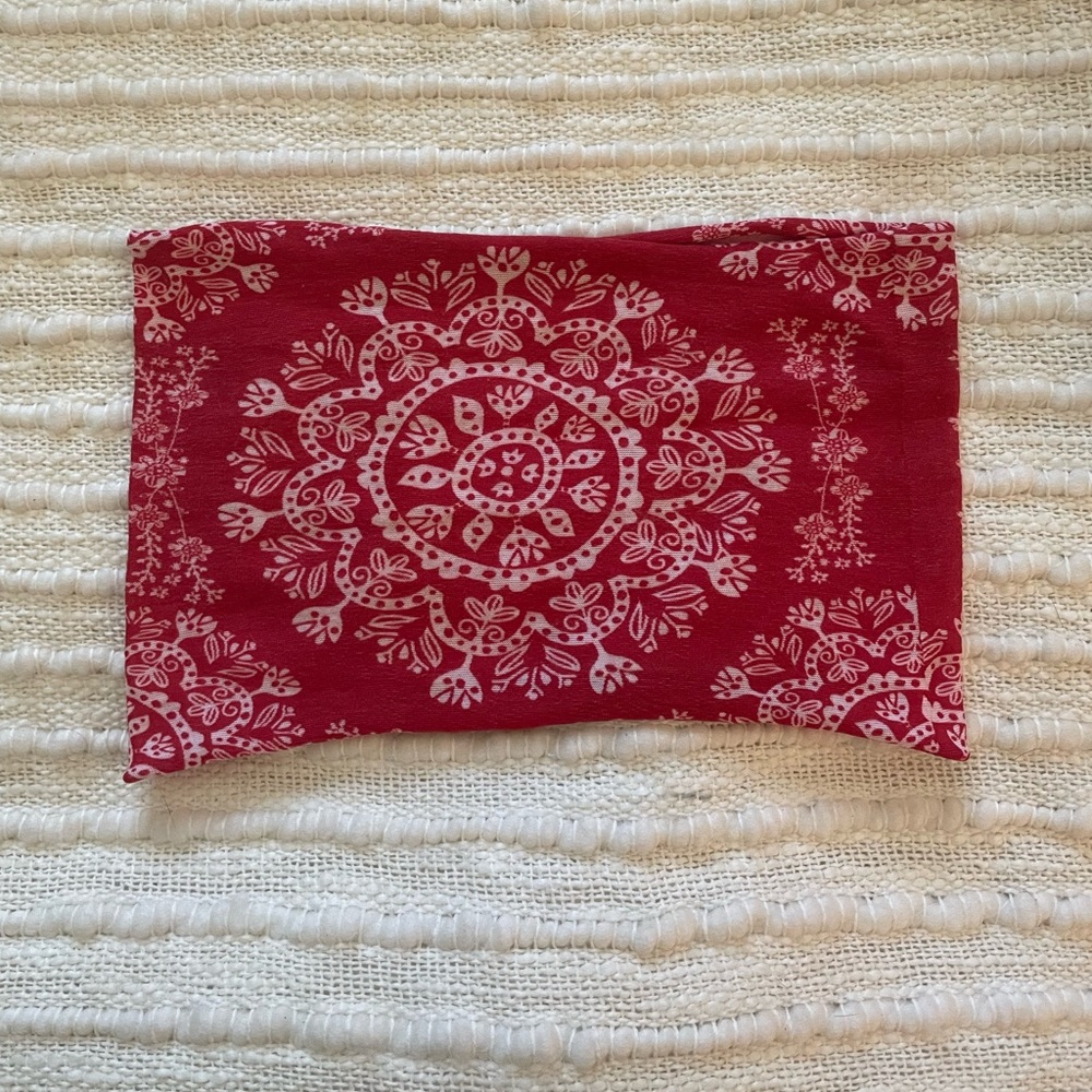 Natural life boho bandeau | red bandana print